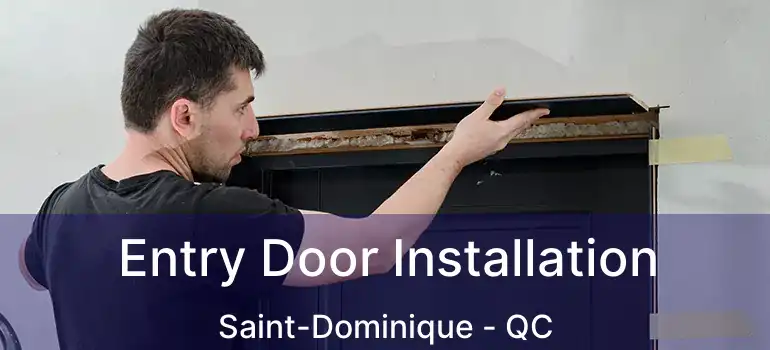  Entry Door Installation Saint-Dominique - QC