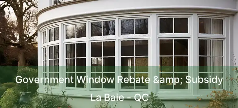  Government Window Rebate & Subsidy La Baie - QC