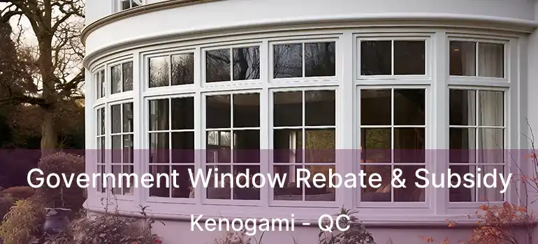  Government Window Rebate & Subsidy Kenogami - QC