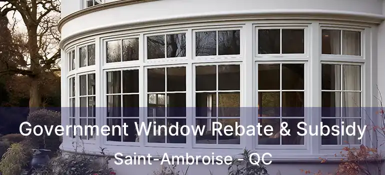  Government Window Rebate & Subsidy Saint-Ambroise - QC