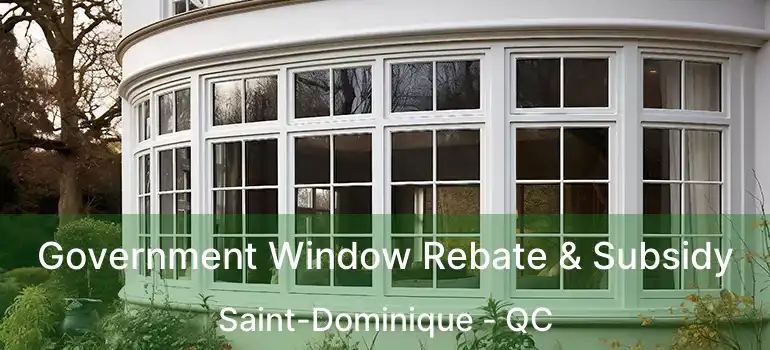  Government Window Rebate & Subsidy Saint-Dominique - QC