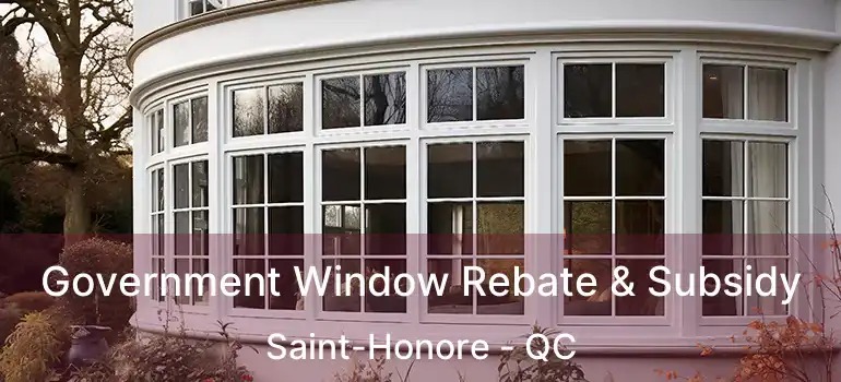  Government Window Rebate & Subsidy Saint-Honore - QC