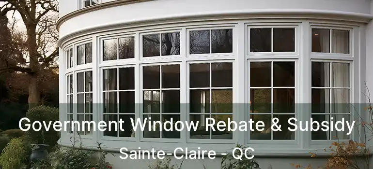  Government Window Rebate & Subsidy Sainte-Claire - QC