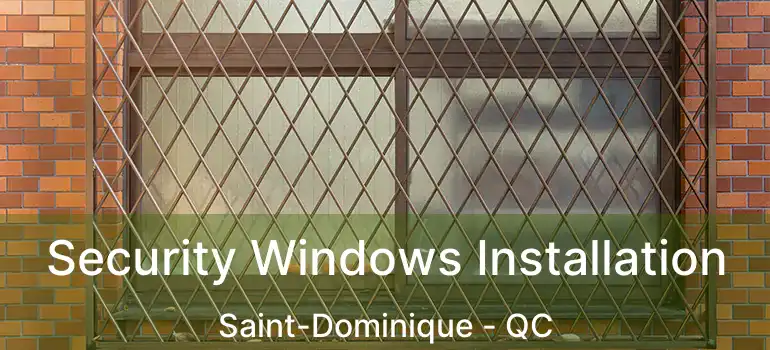  Security Windows Installation Saint-Dominique - QC